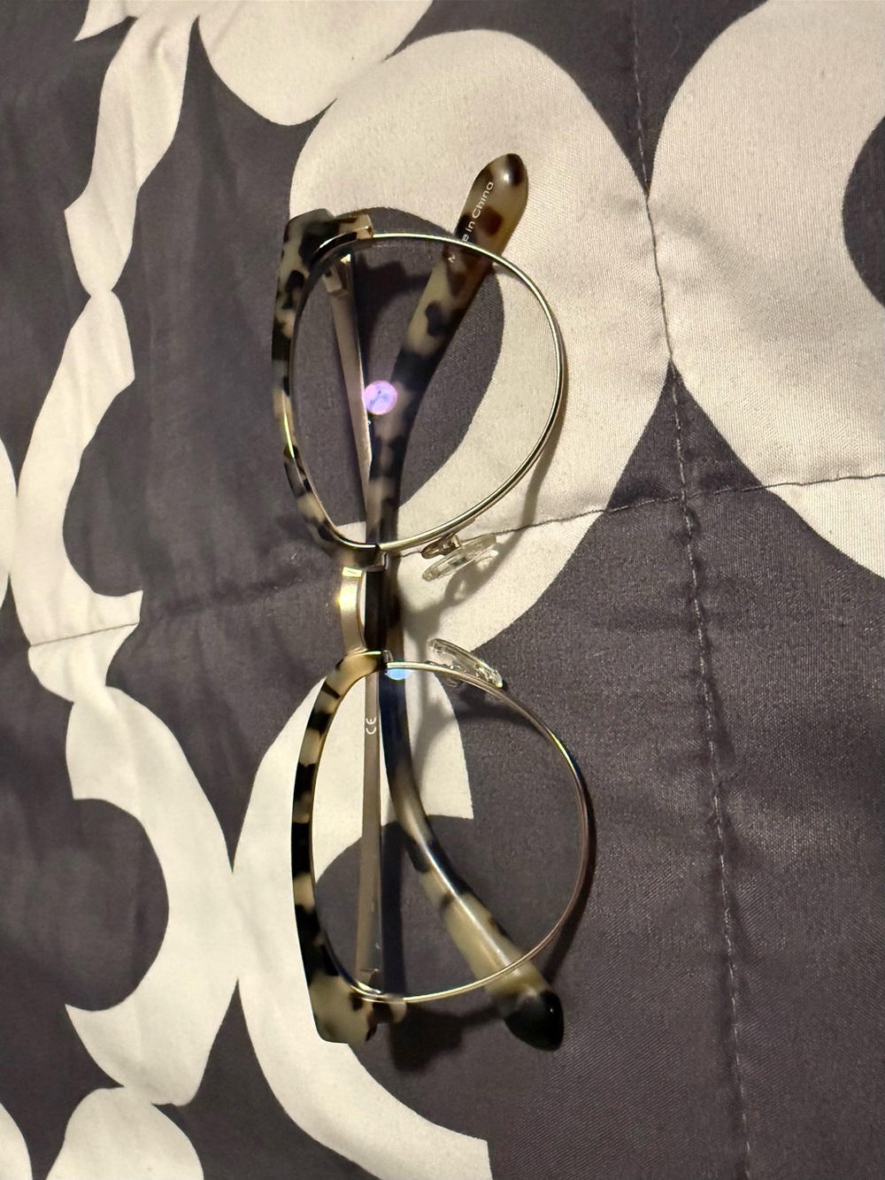 Cinzia Cream Tortoiseshell Round Metal-Trim Glasses - Women's Fashion Eyewear